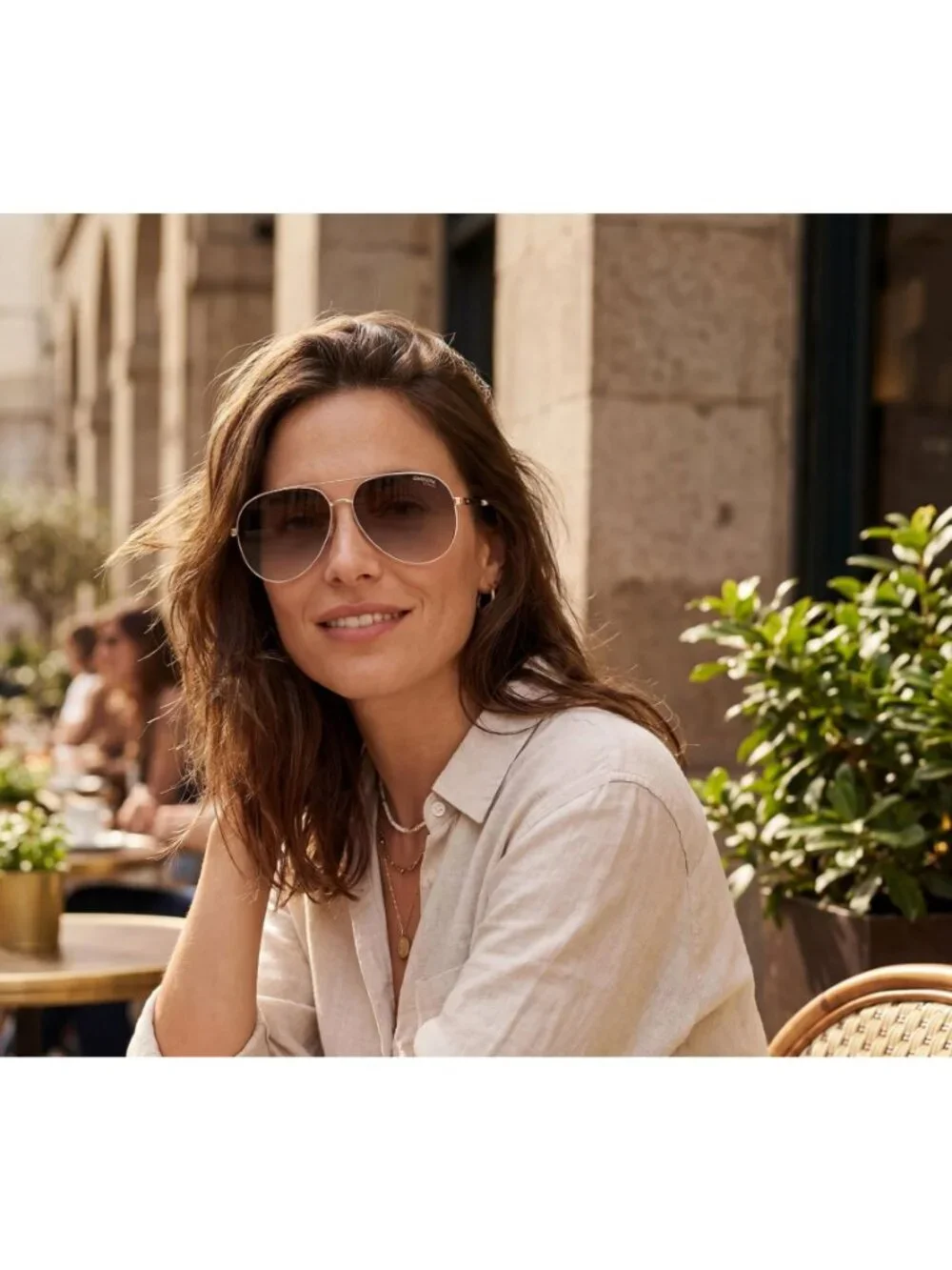 CARRERA 3005/S 006J LA Aviator Sunglasses - Gold / Brown Polarized